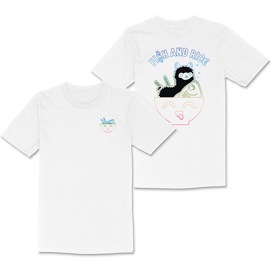 Feed the llama White tee