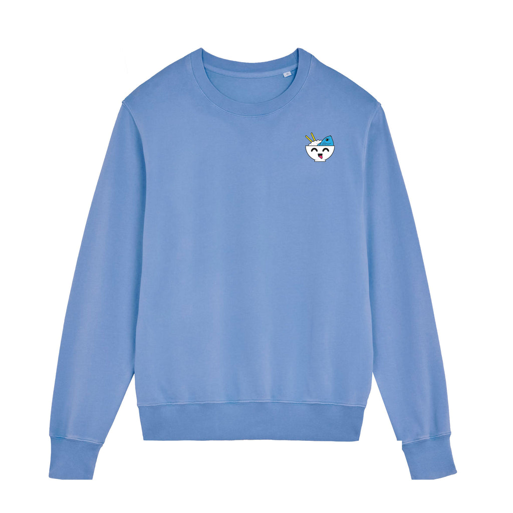 Fish and Rice Blue Crewneck