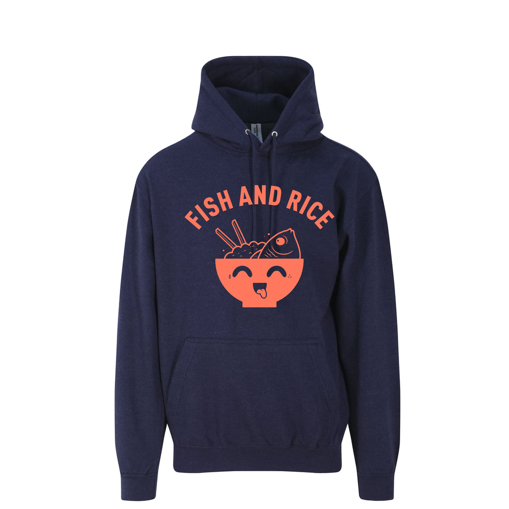 Fish and Rice Kimchi Red Blue hoodie
