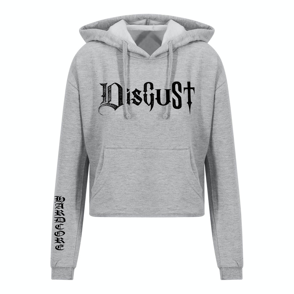 Disgust Grey Cropped hoodie