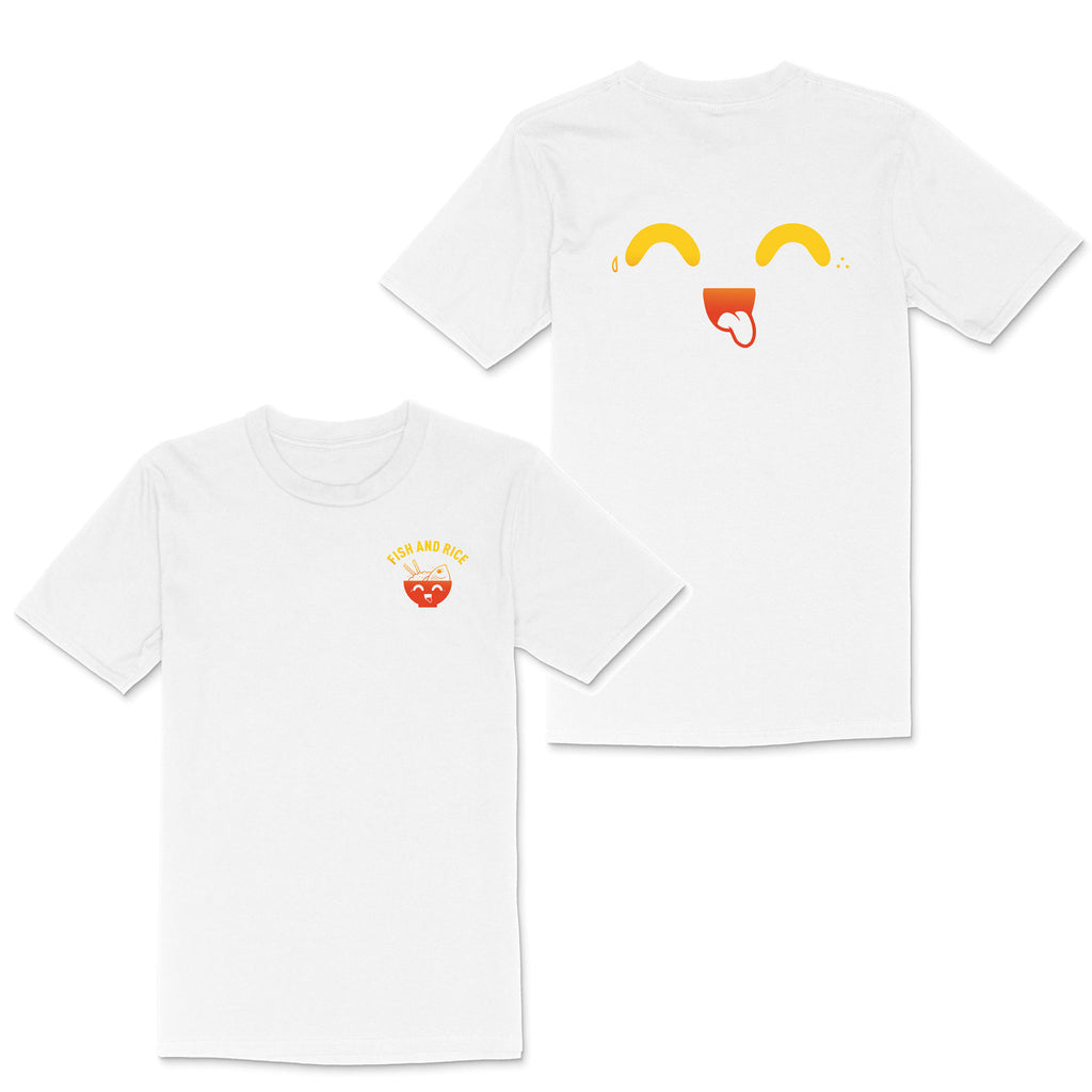 Fish and Rice Fire white tee